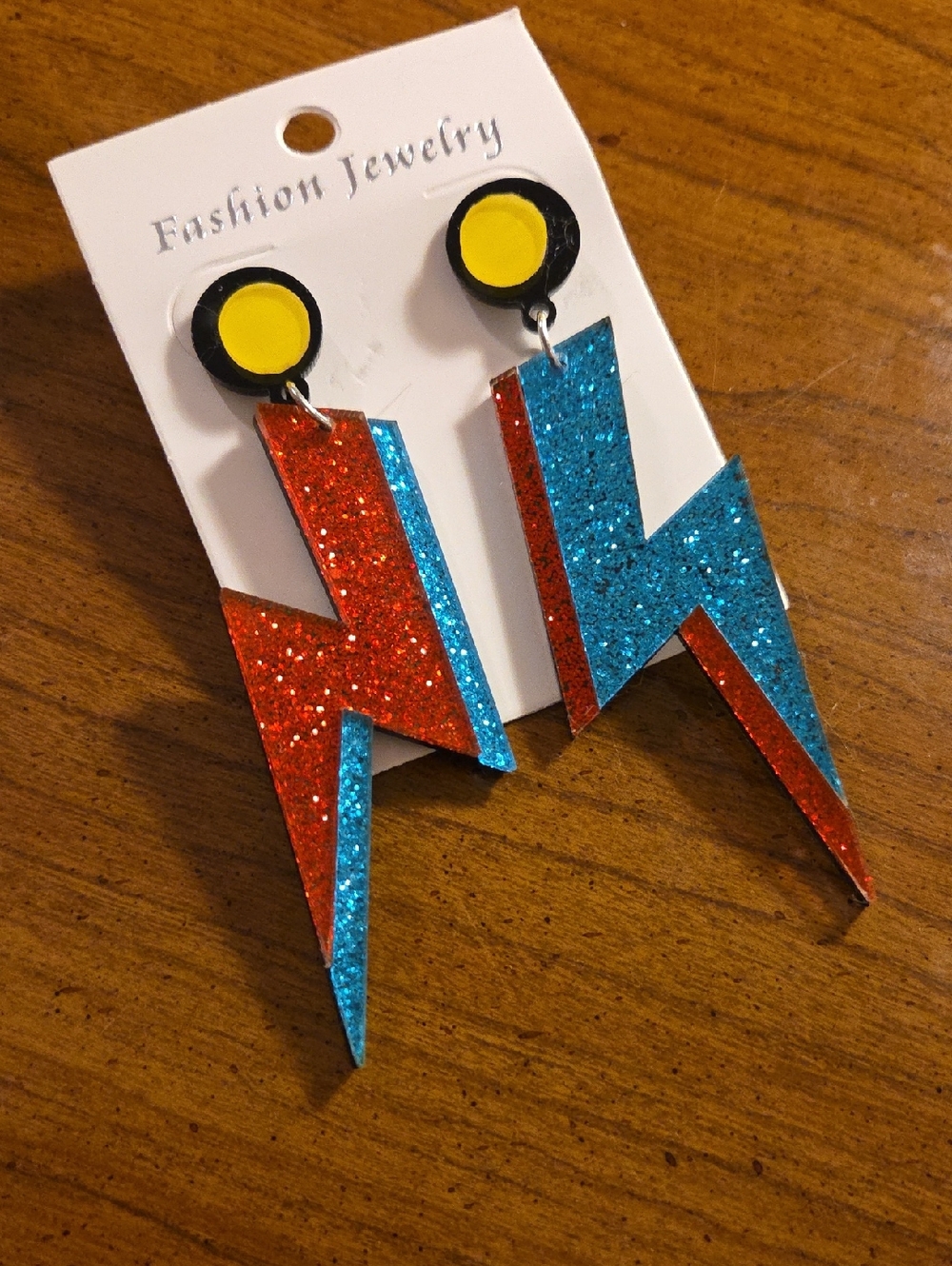 Sparkly Lightning Dangle Earrings